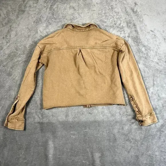 Pilcro Anthropologie Women's XS Button Layer Top Shacket Barn - Picture 5 of 10